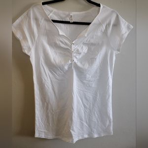 Women's Sz Large Rosio v-neck fitted tee